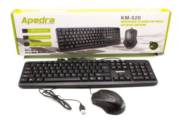 COMBO TECLADO Y MOUSE ALAMBRICO KM-520