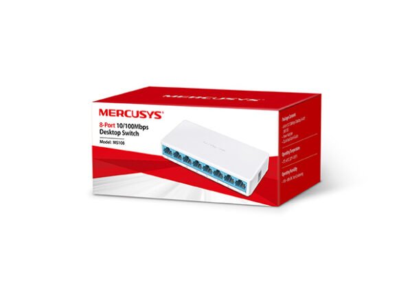 MS108   SWITCH DE ESCRITORIO NO ADMIN 8 PUERTOS 10/100