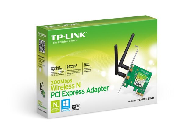 TP LINK TL-WN881ND TARJETA DE RED 2 ANTENAS PCI EXPRESS 300