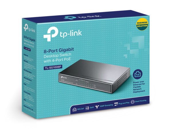 TP LINK TL-SG1008P SWITCH POE 8 PTOS GIGABIT ESC