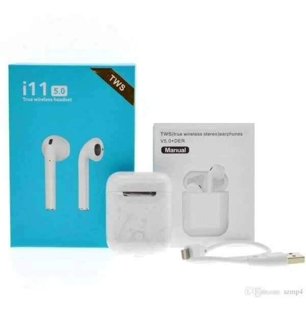 AUDIFONOS INALAMBRICOS i11 - 5.0- TWS BLANCO