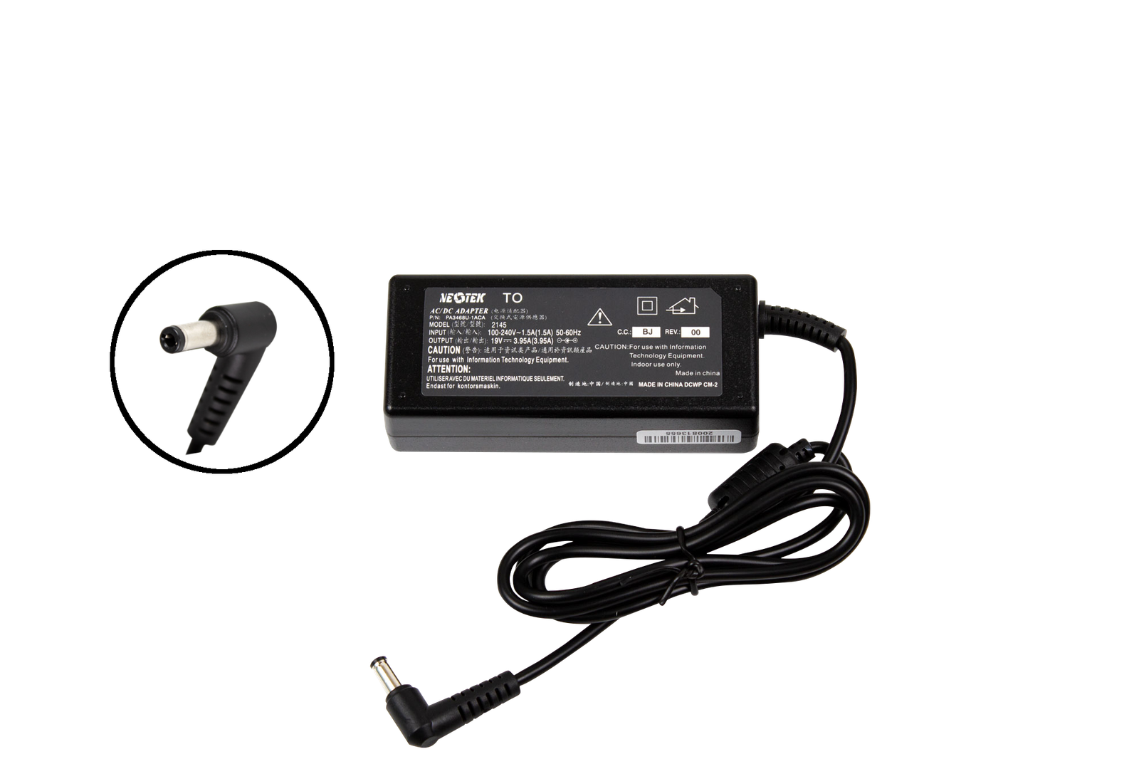 CARGADOR TOSHIBA 19V 3.95A-90W TIPO ORIGINAL 5.5*2.5mm