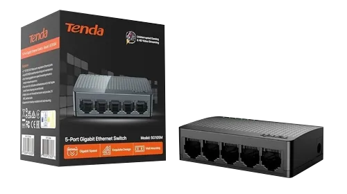 SWITCH TENDA SG105M 5 PUERTOS PLASTICO 10/100/1000/2000