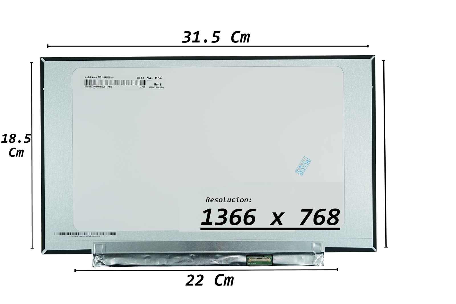 PANTALLA 14.0 SLIM 30 PINES NANO EDGE MATTE SIN GUIAS (1366*768)