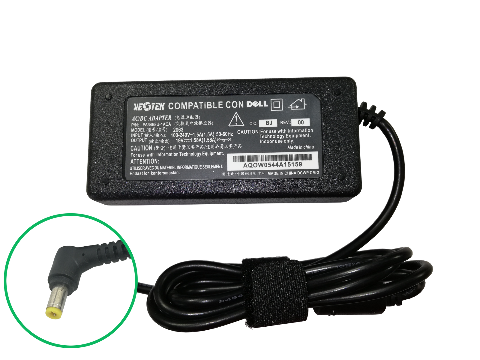 CARGADOR DELL MINI 19V 1.58A-30W (IM2) HOMOLOGADO 5.5*1.7mm